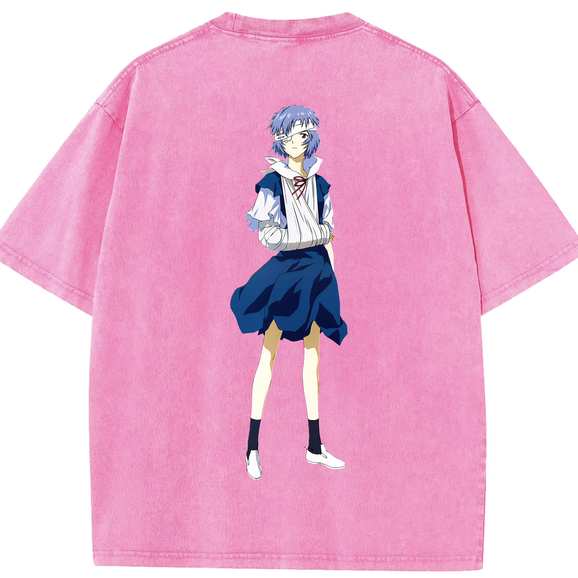 （画像用） EVA 新世紀エヴァンゲリオン 綿100% ヴィンテージ風 半袖Tシャツ（背面プリント）